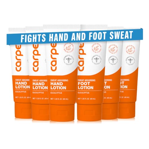 Carpe Eucalyptus Hand and Foot Sweat Absorbing Lotion Bundle - 6 Pack
