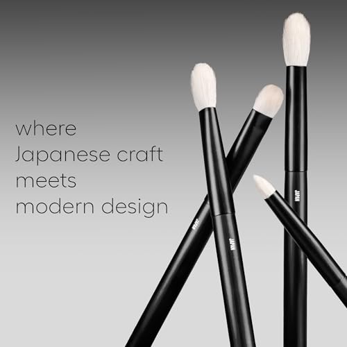 rephr The Core Eye Set ? 4 Natural Goat Hair Makeup Brushes for Blending, Shading, Detail & Crease, Handmade in Kumano, Japan