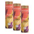 BIO SPECTRA Attitude Mango SPF 15 Lip Balm - Plastic-Free, Vegan, Reef-Safe (3 x 0.3 oz)
