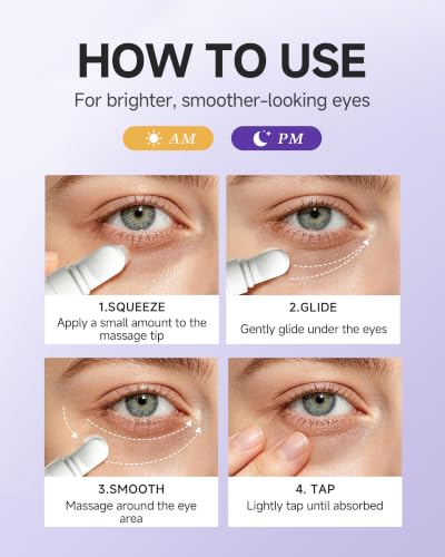 Under Eye Cream for Dark Circles & Wrinkles with Niacinamide - Brightening & Hydrating