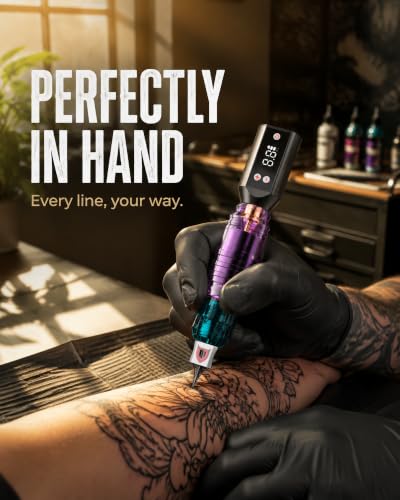 Lastjudg Wireless Tattoo Pen Kit with 2 Batteries for Beginners