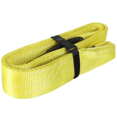 Lift Sling Straps,3" x 10' 2-Ply Heavy Duty Flat Eye Lift Sling,Flat Eye Polyester Lifting Straps Not Nylon Tree Saver Recovery Strap Web Rigging Securing Moving Tow Hoisting Gear Strap 18000lb