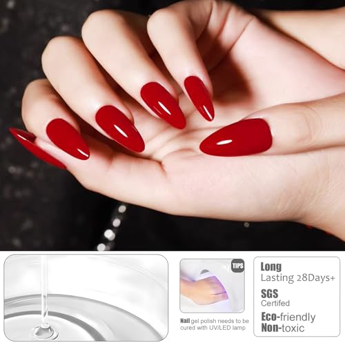 Vishine UV LED Nail Lamp Gel Polish Kit C002 — 32 Colors + Base & Top Coats, Includes Lamp, Tools