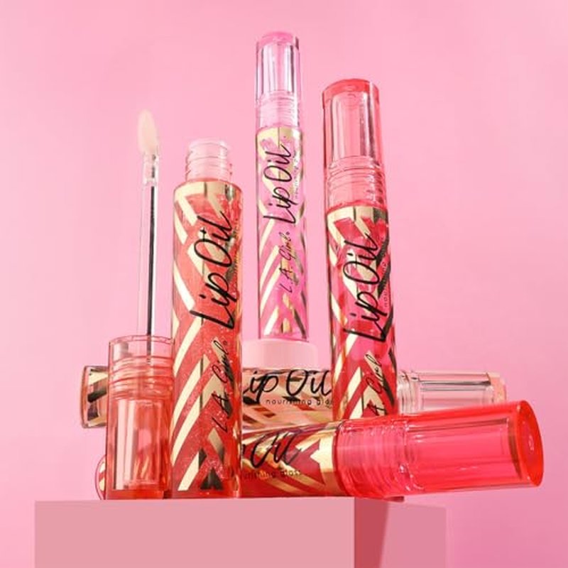 L.A. Girl Lip Oil Nourishing Gloss, Sheer Strawberry GLC722 (Pack of 2)