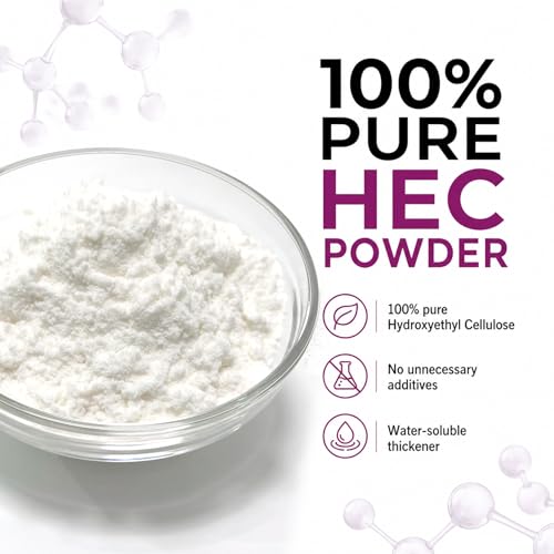 Hydroxyethyl Cellulose HEC Powder 250g - Clear Water-Soluble Thickener for Gels & Lotions