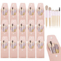 Travel Size Makeup Brush Set - Ivory Beige, 15 Pieces, Portable Gift