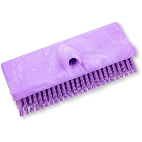 SPARTA 40423EC68 Plastic Floor Scrub Brush, Wall Brush, Equipment Brush With Nonabsorbent Bristles For Industrial Kitchens, Hospitals, Commercial Cleaning, 10 Inches, Purple