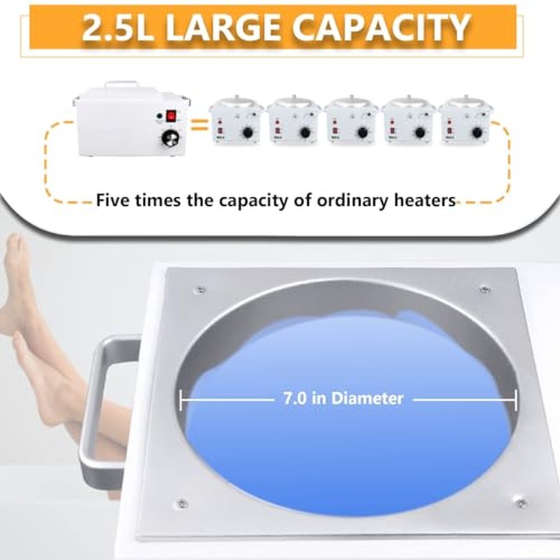 5.5Lbs Professional Wax Warmer for Hair Removal with 0-120C Temperature Control, Large Wax Pot for Salon and Self-use, Gift