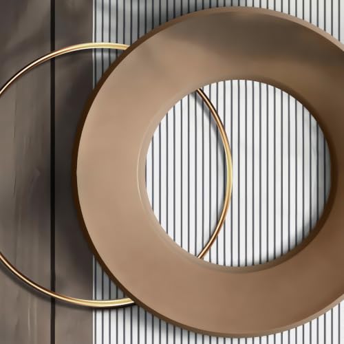 Brown 48x24 Inch Horizontal Modern Wall Art - Framed Abstract Decor