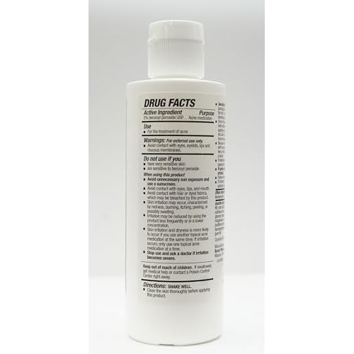 Benzoyl Peroxide Topical Face Wash 5% Acne Medication 5oz, 1 Count (Pack of 1)