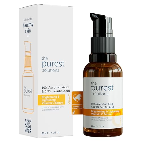 Vitamin C Brightening Serum with Ferulic Acid - Revitalize Dull Skin - Vegan, 1 fl oz
