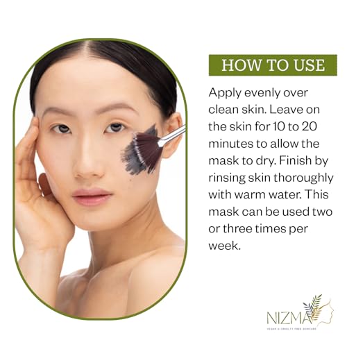 Detoxifying Charcoal Mask with Triple Clay & Organic Lecithin ? Deep Cleansing, Pore Refining, Hydrating Face Mask ? Rose Scented, Natural Skincare ? 2 oz