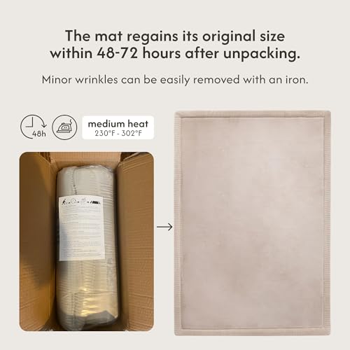 Hakuna Matte CloudSoft Baby Play Mat - Beige 47 x 67 Inches, Soft Non-Toxic Foam