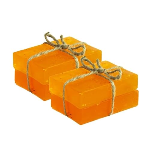 Handmade Pure Glycerine Saffron Soap that deep cleans your skin, giving a natural shine to your skin. Removes tanning 100% Organic, 100 Gr (pack of 4)
