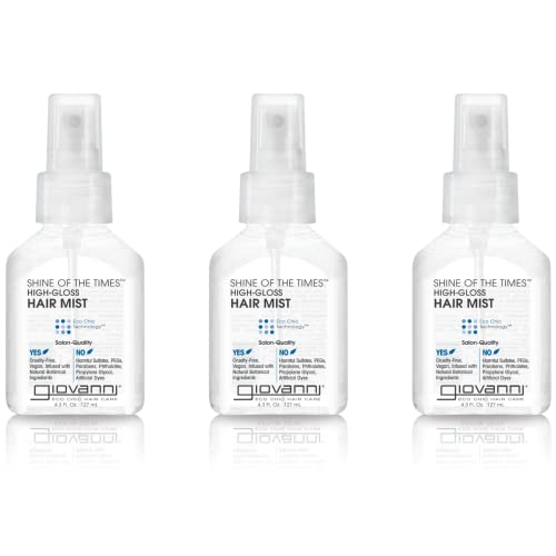 GIOVANNI Shine of the Times High-Gloss Hair Mist - Natural, 4.3 oz Pack of 3