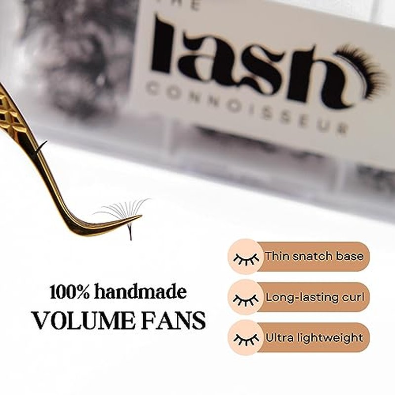 5D - D Curl 750 Fans Mixed Promade Fans Lash Extensions | TLC Lash Supplies 4D to 16D Premade Fans 7 mm to 16 mm Mixed Length Thin Base Premade Fans Eyelash Extensions (5D - D Curl, 7-8-9 mm)