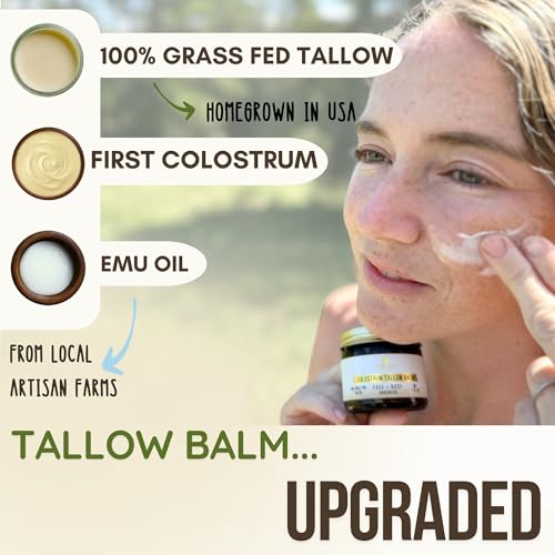 Wild Gold Tallow Balm with Colostrum & Emu Oil - Natural Face & Body Moisturizer