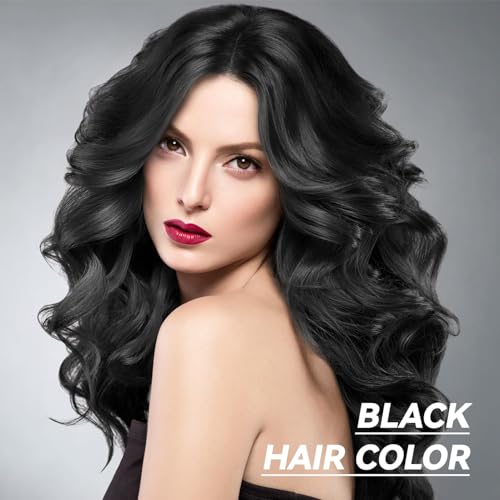 YOURTONE Black Hair Dye Shampoo 3-in-1 Hair Color, Conditioner & Shampoo for Gray Hair