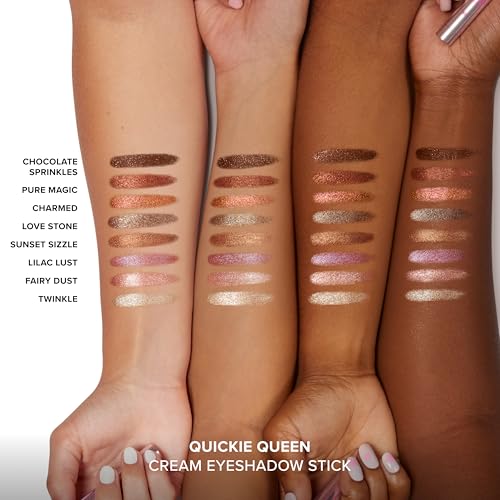 Too Faced Quickie Queen Eye Shadow Sticks - Creamy, Long-Wear, Pink Sparkle 02 Fairy Dust