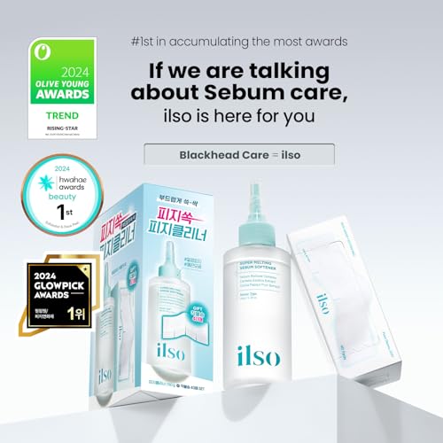 ILSO Super Melting Sebum Softener, 5.29 fl oz, with 40 Skin Wrap Cotton Pads Included + Deep Clean Master