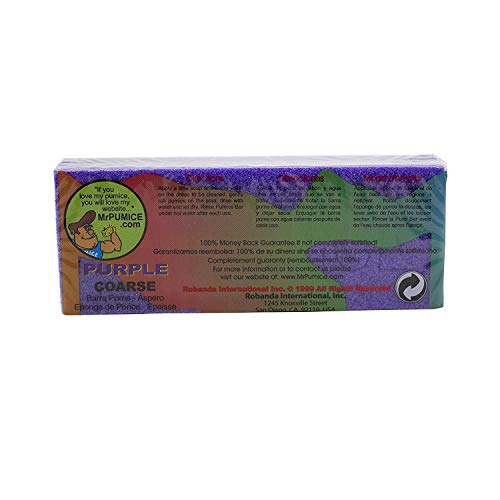Mr. Pumice Purple Pumi Bar 12-Pack - Extra-Coarse Callus Remover & Pedicure Tool