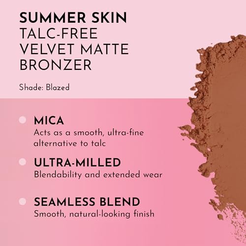 Talc-Free Velvet Matte Bronzer - Blazed by Lawless, 0.37 oz - Natural Sun-Kissed Glow