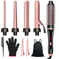 YGOVVK 5-in-1 Curling Iron Set with Interchangeable Ceramic Barrels Travel Hair Styler