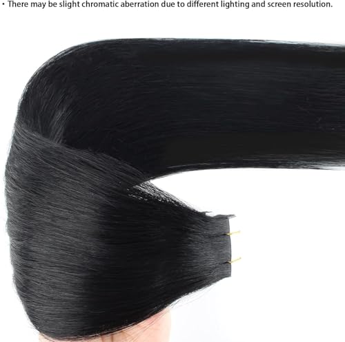 ABH AMAZINGBEAUTY HAIR Tape-In Human Hair Extensions 20 Inch Black #1
