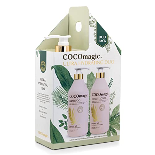 CocoMagic Coconut Oil Shampoo & Conditioner Duo - Hydrating Hair Care Set