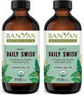 Banyan Botanicals Organic Mint Oil Pulling Mouthwash 8 Fl Oz Pack of 2