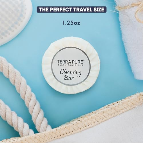 100 Pack Travel Size Bar Soap - Aloe, Olive Oil & Coconut Fragrance - Hotel Toiletries
