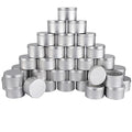 42 Pack Round Cans with Screw Lid 7 Oz Aluminum Metal Tins DIY Food Candle Containers for Lotion Bars, Balms, Salve, Spices, Beard Balm, Crafts with 4 Markers 6 Sheets Label Stickers