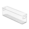 mDesign Plastic Kitchen Organizer Bin 16 x 3.75 x 5 Inches - Clear 8 Pack for Pantry & Cabinet Storage