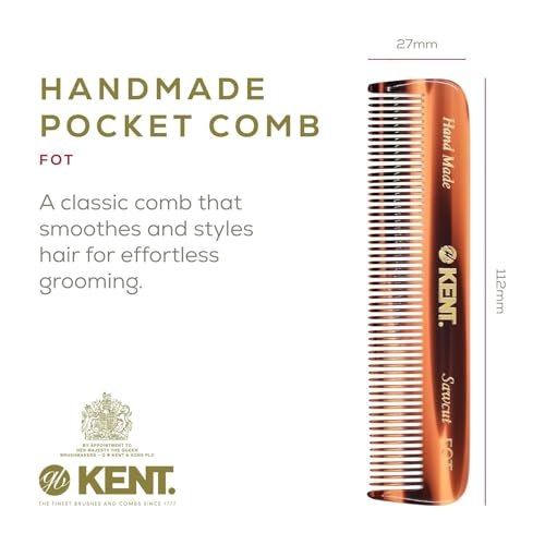 3-Piece Beard Grooming Kit - Small Comb & Hair Brush Set for Travel & Home