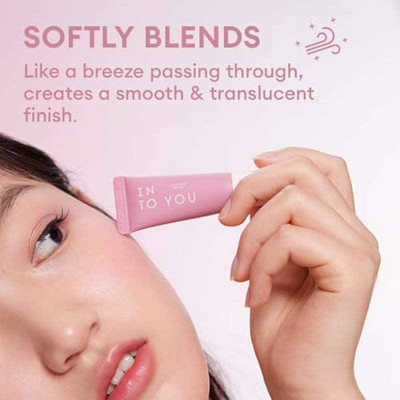 INTO YOU Liquid Blush for Cheeks, Water Sense Evolves into Soft Fog Powder Blush Matte and Natural finish, Light and Comfortable Creamy to Hold Makeup, Icy Peach(A01)