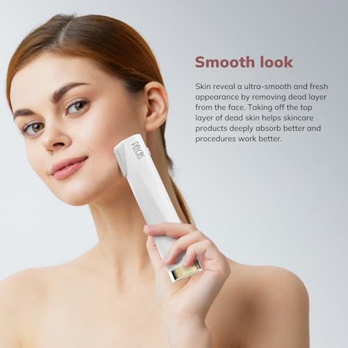 PELCAS Diamond Exfoliating Head Set, 4PCS Dermaplaning Replacement Head for Women Face, Painless Exfoliation & Dead Skin System at Home Only for PELCAS Dermaplaning Tool (BV18-712)-Device Not Included