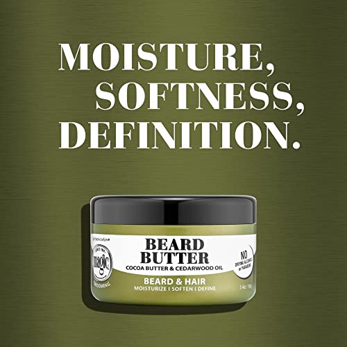 SoftSheen-Carson Magic Men's Grooming Conditioning Beard Butter With Cocoa Butter and Cedarwood Oil, Moisturizes, Softens and Define With No Drying Alcohol, 3.5 ounces