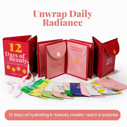 12-Pack Hydrating Korean Face Mask Set for Glowing Skin - Soothing & Nourishing