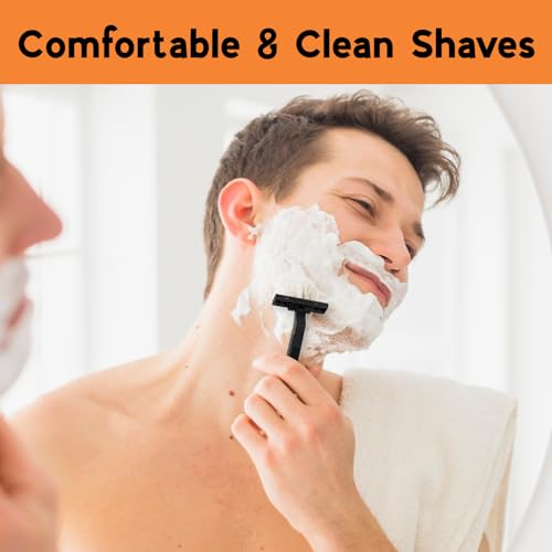 CXYARY 110 Pcs Twin Blade Disposable Razors With Clear Safety Cap, Shaving Razors Bulk for Men &Women, Stainless Steel Blade, Multipurpose Portable Shave Razor for Bathing Hotel Travel, Black