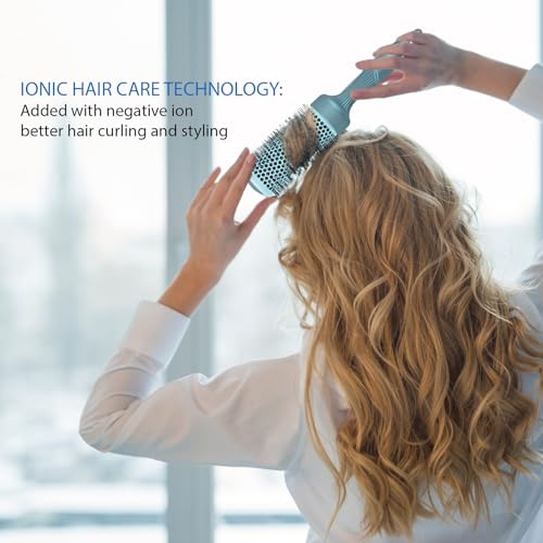Professional Hair Brush Set for Blowouts - 4-Piece Round & Paddle Styling Brushes