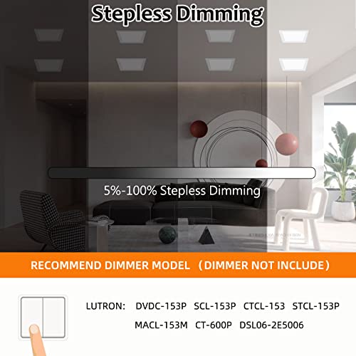 White 11-Inch Square Recessed LED Light Pack - Dimmable 3 CCT, 2200 Lumens