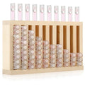 1 Pcs Wooden Lipsticks Holder 0.7 inch Lip Balm Tube Holder Lip Gloss Organizer Display Wood Lipsticks Tube Tower Organizer for Market Craft Booth Room Display (10 Slot)