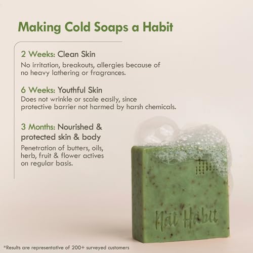 Natural Neem Basil Handmade Cold Process Soap Twin Pack - 125g