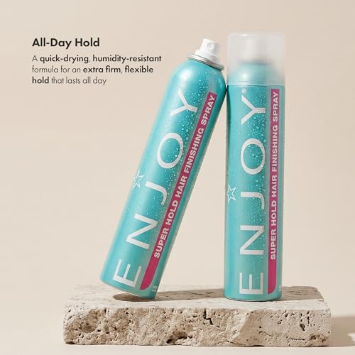 Enjoy Super Hold Hair Spray - Extra Firm, Quick-Dry, Humidity-Resistant, 10 Oz