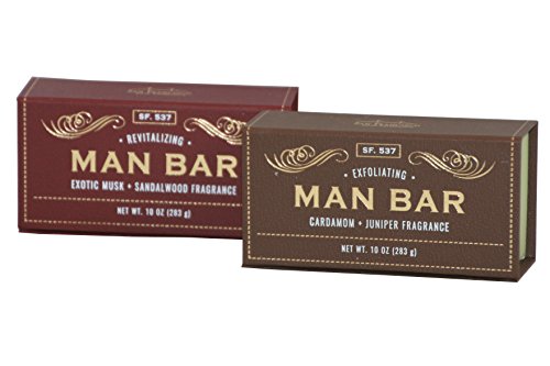 Men's Exfoliating and Revitalizing Bar Soap Bundle - Sandalwood & Cardamom