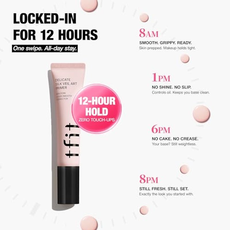 Delicate Silk Veil Art Primer - Korean Makeup, Poreless Matte Makeup Primer for Oily Skin (Lightweight, Hydrating), Blurring Pore Filler, Smooths fine lines£¬Long-Lasting Blur Effect, 1.01FL. Oz.