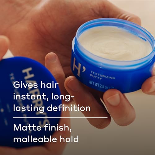 Men's Texturizing Hair Putty 2.5 Oz Pack of 2 Malleable Matte Finish Styling