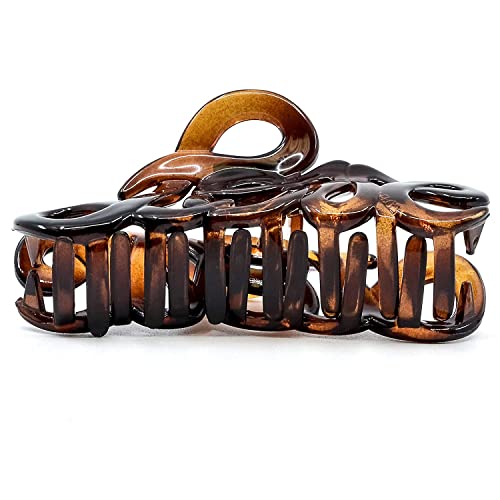 Brown Camila Paris CP1380 2-Pack 3.23-Inch French Hair Claw Clips for Women