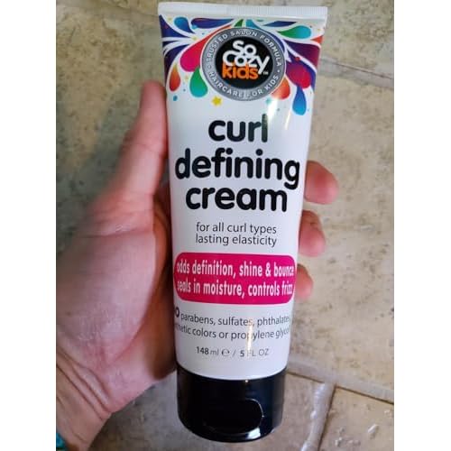 SoCozy Curl Defining Cream (5 Fl Oz) Kids Curl Cream for Curly Hair, Adds Definition, Shine & Bounce, Hair Cream for Wavy, Coily and Curly Hair, Enriched with Vitamins, Castor Seed, & Avocado Oil