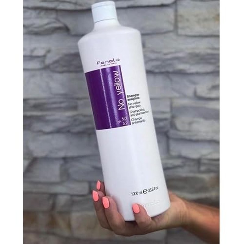 Fanola No Yellow Purple Shampoo - Purple Color Depositing Shampoo for Blondes, Bleached & Grey Hair - Formulated with Violet Pigment to Remove Brassy Tones from Hair (33.8 Fl oz)